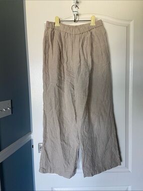 Muji Beige Linen Trousers